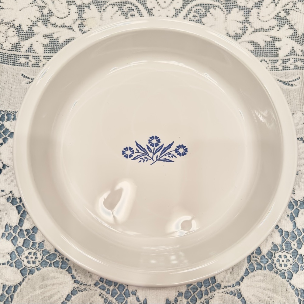 Corning Ware Blue Cornflower Pie Serving Plate P-309